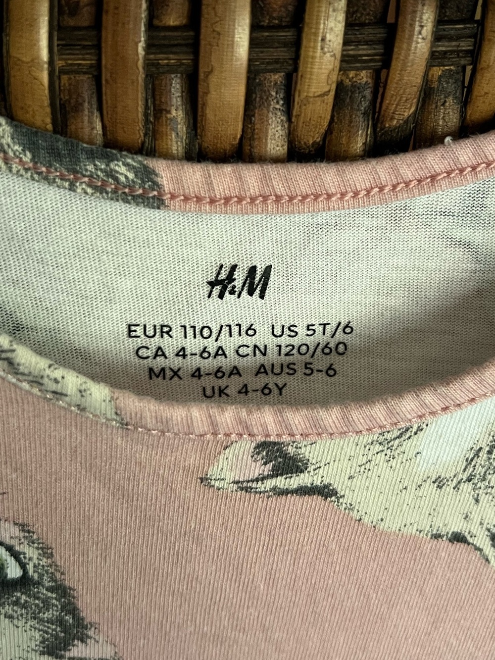 5T/6 Kitten Big Eyes Cotton Dress H&M - Picture 3 of 4
